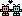 A cute pixel of a pink and blue robot.